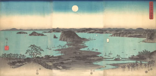 Full Moon at Kanazawa, Province of Musashi
