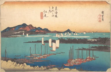 Panorama of Miwo Pine Wood from Ejiri, 1834