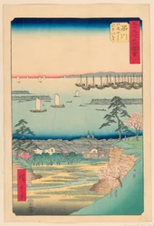 Shinagawa from the series 53 Stations of Tokaido