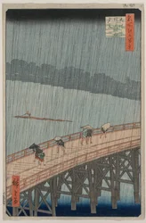 Sudden Shower over Shin-Ohashi Bridge and Atake, 1857