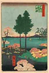 Suwa Bluff, Nippori from the Series One Hundred Famous Views of Edo