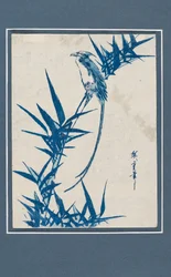 Bird on a Branch in Blue, c. 1820-1858