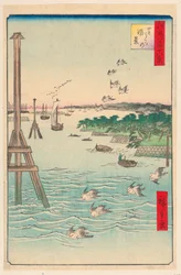 View of Shiba Coast from the Series One Hundred Famous Views of Edo