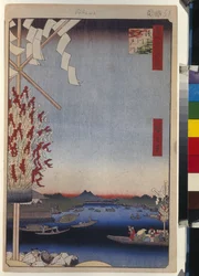 One Hundred Famous Views of Edo: Asakusa River, Miyato River, Great Riverbank