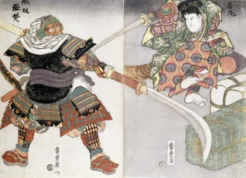 Diptych of a Sword Fight, 19th Century