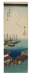 Moonlit evening at Takanawa from the series Famous Views of the Eastern Capital