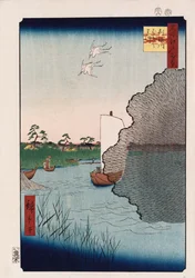 Scattered Pine Along Tone River, from the series One Hundred Views of Famous Places in Edo
