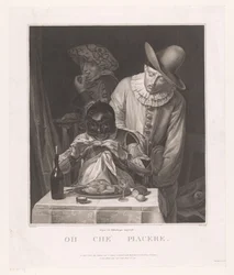 Masked Man with Pierrot and Man with Hat