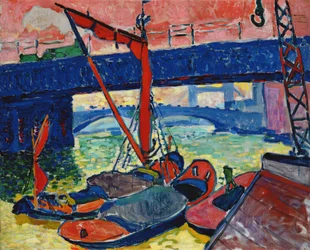 Barges on the Thames