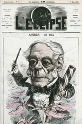 Auber Daniel-Francois-Esprit, French musician. Cover in 