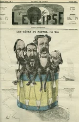 Auguste Vacquerie, Victor Hugo, Charles Hugo, and Paul Meurice, French men of letters. Cover in 