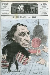 Cartoon by Louis Blanc (1811-1882), French politician and historian. Cover in L