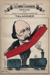 Cartoon of Alfred Talandier (1822-1890) English Politician from 