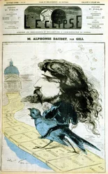 Cartoon on Alphonse Daudet and the French Academy