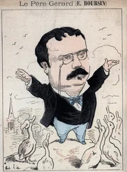 Elphege Boursin, Journalist, Political Essayist, Man of Letters and Historian - Cartoon by Andre Gill in 
