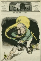 In Hunting, Louis-Napoleon Bonaparte (1808-1873), President of the Republic in 1848 and Emperor of France from 1852 to 1871. Cover in L