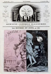 La Bourse: rise et diminution - by Gill, in 