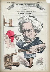 Portrait of Armand Felix Maris Jobbe-Duval (1821-1889), French painter and politician. Cartoon by Gill, Paris.