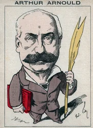 Portrait of Arthur Arnould, French Journalist and Politician, Active Participant in the Paris Commune (Cartoon by Andre Gill in Les Hommes d