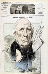 Portrait of Edgar Quinet, French Historian (1803-1875)