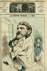 Portrait of Eugene Spuller (1835-1896), French Lawyer, Journalist, Writer and Politician. Cover in 