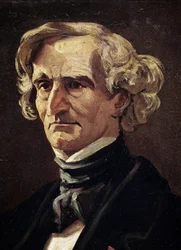 Portrait of Hector Berlioz, French composer, (detail)