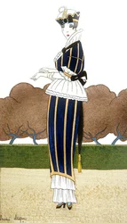 Fashion plate for a Parisian costume