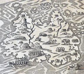 Trinity Island, engraving from Universal Cosmology