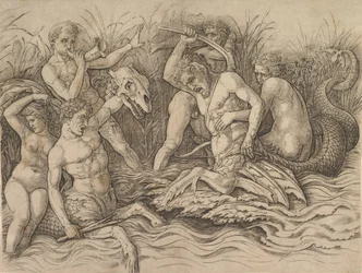 Battle of the Sea Gods (detail)