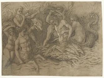 Battle Between Tritons with Nereids on Their Backs