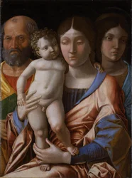 The Holy Family with a Saint
