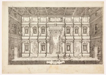 View of the Stage of the Teatro Olimpico at Vicenza