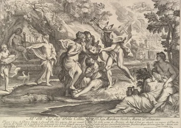 Bacchus as a child given by Mercury to the care of the Nymphs