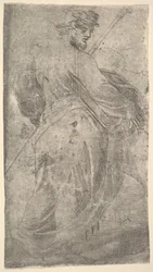 Saint James Major, a staff in his left hand, book in his right, from 