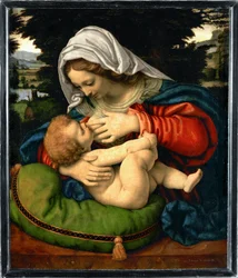 La Vierge au coussin vert