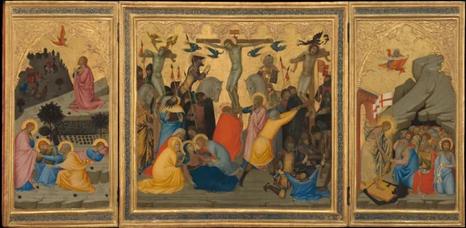 Scenes from the Passion of Christ: The Agony in the Garden, the Crucifixion, and the Descent into Limbo (entire triptych)