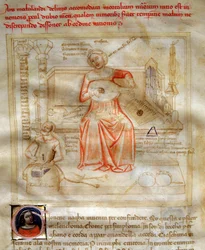 Allegory of Music in Chansonne des sept Vertus et des sept Arts liberales destinee a Bruzio Visconti