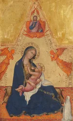 Madonna of Humility, The Blessing Christ, Two Angels, and a Donor