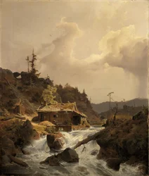 Norwegian Landscape with Sawmill