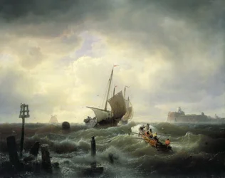 The Entrance to the Harbour at Hellevoetsluys