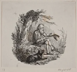 Beggar under a Willow