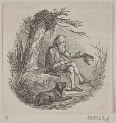 Beggar under a Willow