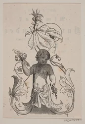 Genius with Flowers in Hands