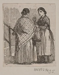 Two Maidservants in Conversation