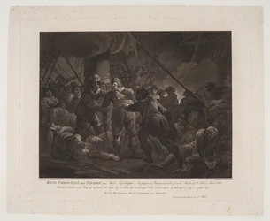 King Christian IV on the Ship Trefoldigheden in the Battle of Femern