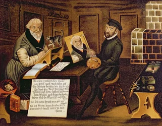 The Artist at Work Painting Hans Sachs