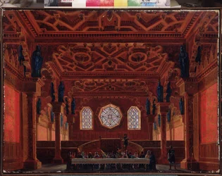Stage Design for the Opera Ruslan and Lyudmila by M. Glinka