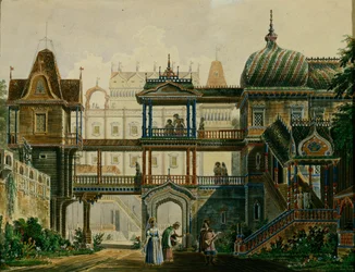 Stage design for the opera Askolds Grave by A. Verstovski, 1841