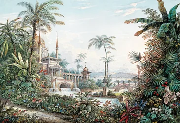 Stage Design for the Opera The Abduction from the Seraglio by Wolfgang Amadeus Mozart
