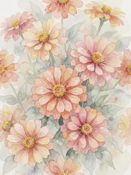 Blush Zinnia Blooms